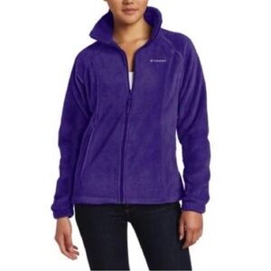 Columbia Benton Springs Fleece Jacket Full Zip in Deep Purple Womens Size Medium